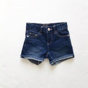 Justice dark wash roll up shorts EUC 10S